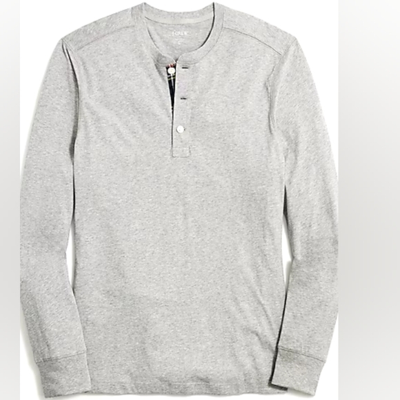 J. Crew Men's Jersey Henley T-shirt New Men's Size Medium - Picture 2 of 3